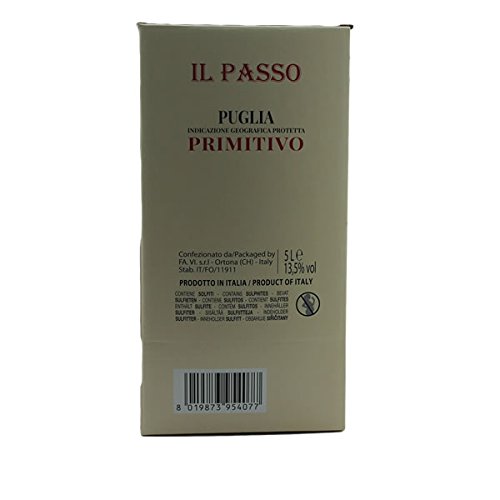 Rotwein Italien Primitivo Il Passo Puglia Bag in Box trocken (3x5,0L)