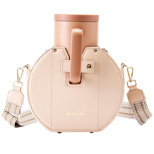 Water Cup Purse Bag for Tumbler, Gift for Women, Water Bottle Carrier Bag,Purse with Cup Holder, Round Purse