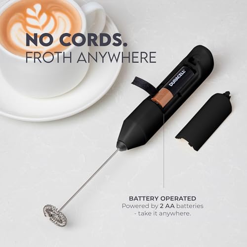 Image of Zulay Kitchen Powerful Milk Frother AA Batteries Included - Ultra Fast Handheld Drink Mixer with Stainless Steel Whisk Stirrer for Coffee, Protein, Matcha & More, Frother Wand Electric Frothmate