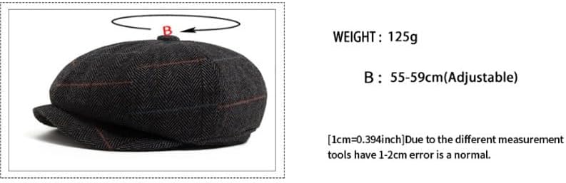 Vintage Wool Octagonal Caps Men's British Newsboy Cap Herringbone Beret Artist's hat