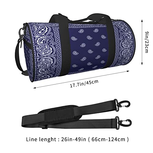 Travel Duffel Bag For Men Women-Southwestern Bandana Paisley Weekend Bag-Large Capacity Sport Gym Bag4
