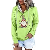 Mosstars Kapuzenjacke Weihnachten Kapuzenpullover Weihnachtspulli Pullover Weihnachtspullover Damen Weihnachtsdruck Übergröße Karikaturdruck Letter Drucken Batik Kawaiii Pulli Winterjacke Schneemann