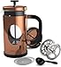 Price comparison product image bonVIVO Copper Cafetiere 8 Cup (1000ml)  Rose Gold Stainless Steel French Press Coffee Maker, Heat-Resistant Coffee Press with Bonus Scoop & Replacement Filter, Coffee Plunger for Ground Coffee