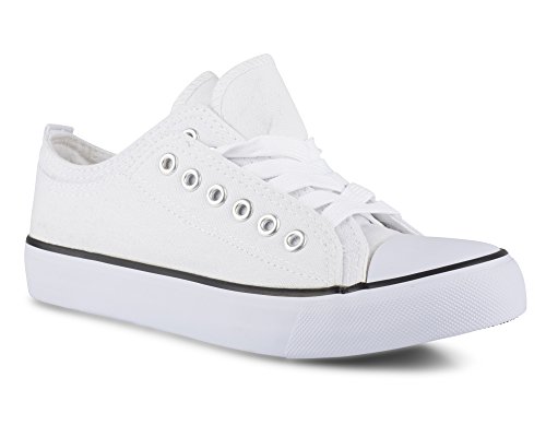 Twisted Women's Kix Dul Double Eyelet Fashion Sneaker - White/White, Size 9