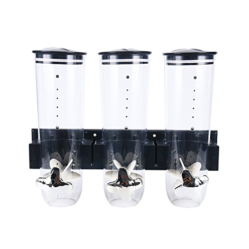 DasMarine Dry Food Storage Triple Cereal Dispenser Pasta Container Machine Kitchen Storage - Thumbnail 6