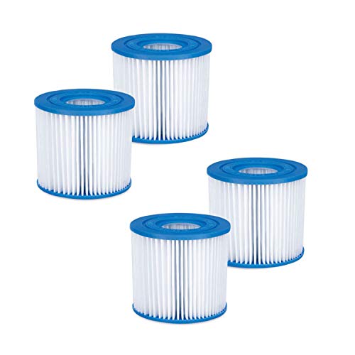 Summer Waves P57000102 Replacement Type D Swimming Pool and Hot Tub Spa Cartridge with Heavy Duty Ultimate Filtration Paper (4 Pack) Summer Waves P57000102 Replacement Type D Swimming Pool and Hot Tub Spa Cartridge with Heavy Duty Ultimate Filtration Paper (4 Pack)