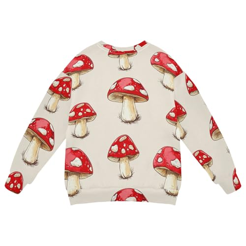JUNZAN Autumn Mushrooms Retro Little Girls Pullover Hoodie Crewneck Kids Hoodies Boys Sports 4T2