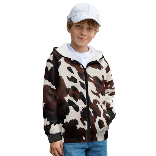 Bulopur Hoodies for Boys Full Zip Fleece Lined Warm Long Sleeve Sweatshirt Jackets Fuzzy Children Hoodie Winter Clothing