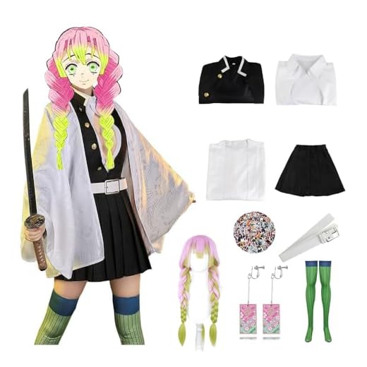 Anime Demonio Kanroji Mitsuri Disfraz De Cosplay Kimetsu Conjunto De Kimono Adulto Niños Halloween Fiesta De Carnaval, M