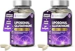 Liposomal Glutathione, 2000mg Complex with Vitamin-C and Collagen Peptides, Liposomal Vitamin C, Glutathione Supplement, Superior Bioavailability 10X Absorption - 60 Softgels (Pack of 2)