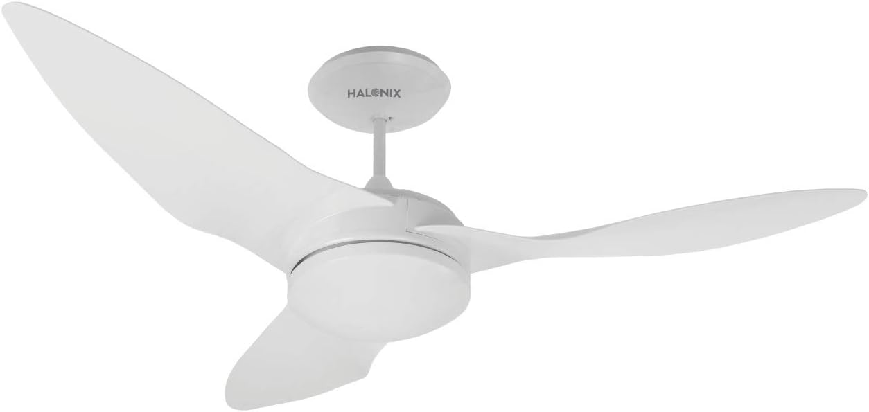 Halonix Plasma BLDC 1300mm Ceiling Fan with Built-in LED Light and Remote (White)