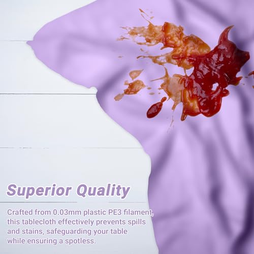 Image of QZYL 4 PCS Plastic Table Cloth Disposable, 54x108 Inches Leakproof Rectangle Tablecloth, Heavy-Duty for Restaurant Party Decorations, Outdoor Picnic Tablecloth Congratulations Decorations