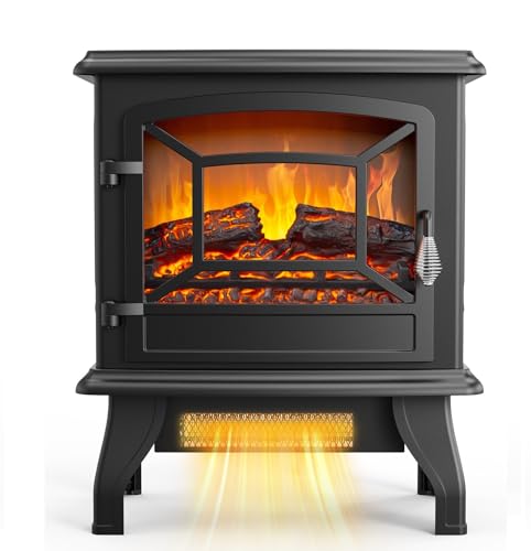 ROVSUN Electric Fireplace Stove, 20''H Freestanding Electric Space Heater with