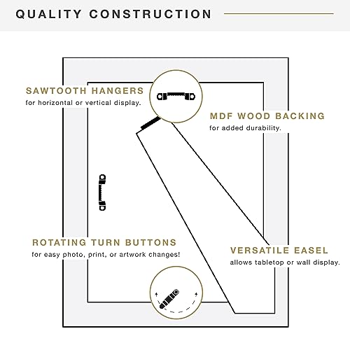 MCS Classic Studio Gallery Frame, Black Woodgrain, 8 x 10 in, Single, Classic Black