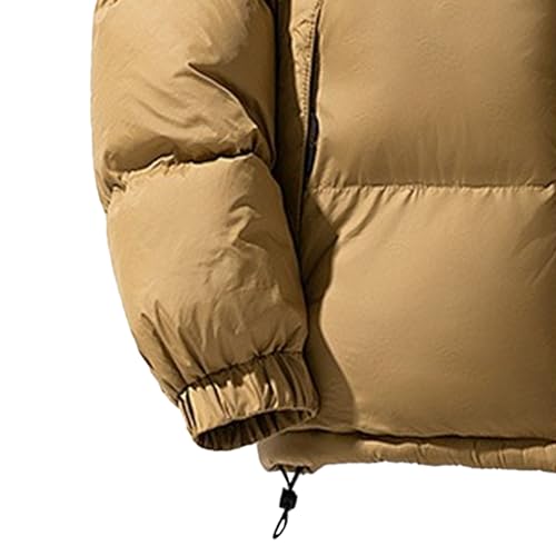 Mens Zip Up Stand Collar Puffer Jackets Thicken Winter Warm Water-Resistant Down Coat Padded Puffy Jacket Outwear4