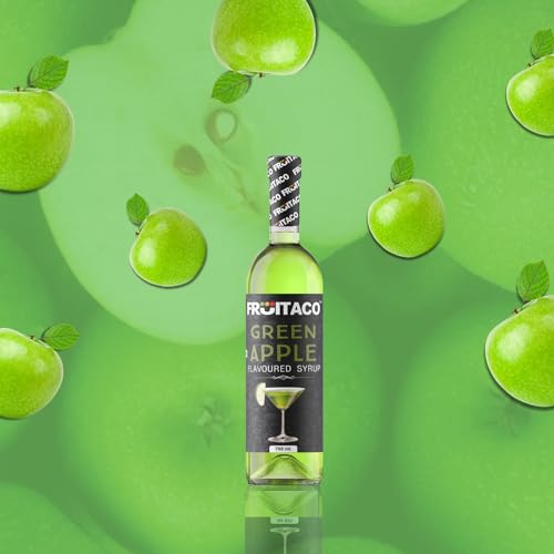 Image of Fruitaco Green Apple Syrup: Perfect Mixer For Enhancing Mocktails & Cocktails, Drinks, And Mojitos At Parties, Syrup Conveniently Packaged In A 750Ml Bottle For All Your Mixing Needs | Non-Alcoholic