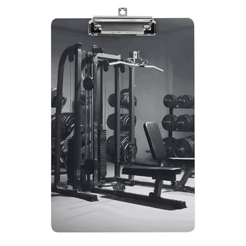 Porte-bloc acrylique A4 motif gym pour enseignant et bureau