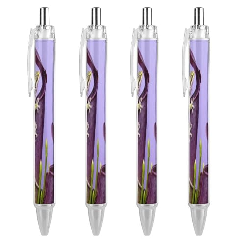 Stylos bille encre noire avec grip super doux et pointe moyenne x4