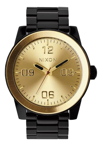 Nixon Corporal SS A346.100mh XL Yrv tFCX48mmXeXoh24mm One Size Black/Gold-Tone