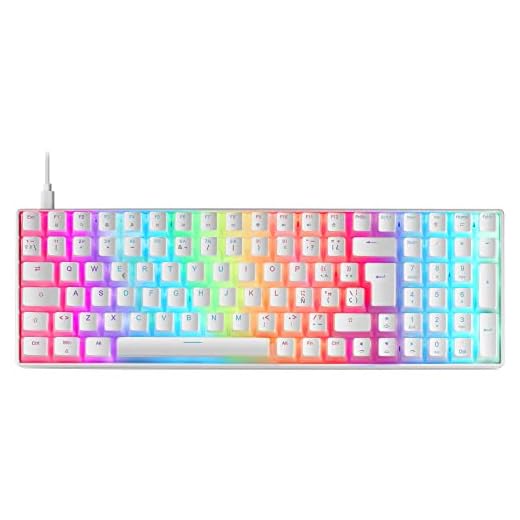 Mars Gaming Teclado MECANICO MKULTRA Blanco - Switch Rojo
