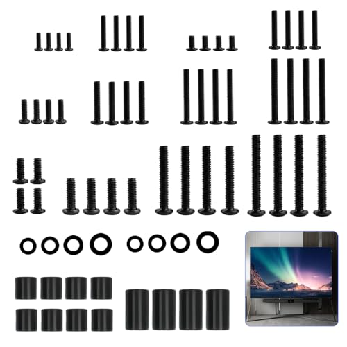 68 Pcs M4 M5 M6 M8 Screws for TV Bracket Screws for Back of TV Bracket Bolts TV Wall Mount Screws Kit TV Mounting Screws TV Mount TV Stand Screws Hardware for Most TVs Monitors up to 80