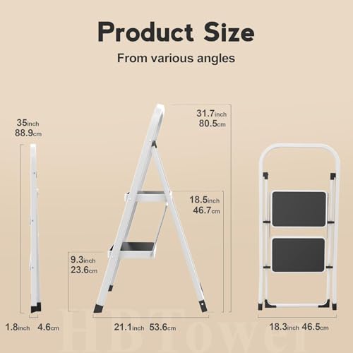 Hbtower USAZKQHR-ZL12020002 Step Ladder Folding Step Stool Step Ladder thumb #6