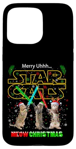 Cool New Year Christmas Cats Meow Fighting Illustration Fun �X�}�z�P�[�X iPhone 15 Pro Max �p