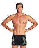 ARENA Herren Streak Short Swim Trunks, Black-soft Green, 6 EU