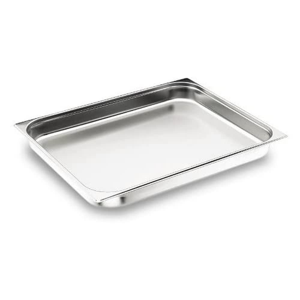 LACOR 66010Z - Cubeta Gn 2/1 530x650x100 Acero Inoxidable - Uso Profesional | En acero inoxidable, conserva y transporta alimentos; ideal para cocina profesional y uso diario en casa, versátil y duradero
