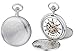 Produktbild Eichmüller mechanische Edelstahl Skelett Taschenuhr Silber mit Kette und Etui, Handaufzug mit ca. 40 Stunden Gangreserve