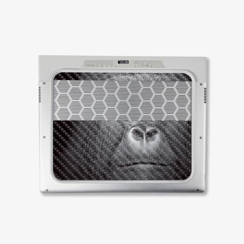 Image of MightySkins Carbon Fiber Skin Compatible with Alienware X14 R2 (2023) Full Wrap Kit - Mono Gorilla | Protective, Durable Textured Carbon Fiber Finish | Easy to Apply & Change Styles | Made in The USA