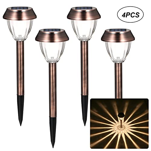 4 PCS Energia Solar LEDs Luz de Gramado Pico Lâmpada Controle de Luz Sensível/ Resistência à Água IP