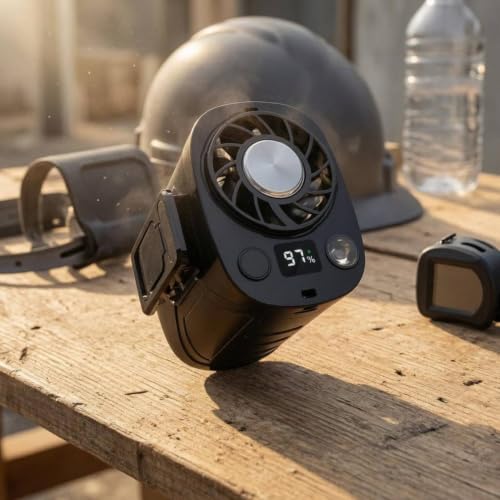 Image of Urijx Shielding Grille Waist-Hanging Fan Compact Waist Fan Abs Personal Cooling Device, Black, 3000Mah Home & Garden | Home Improvement | Heating Cooling & Air | Portable Fans