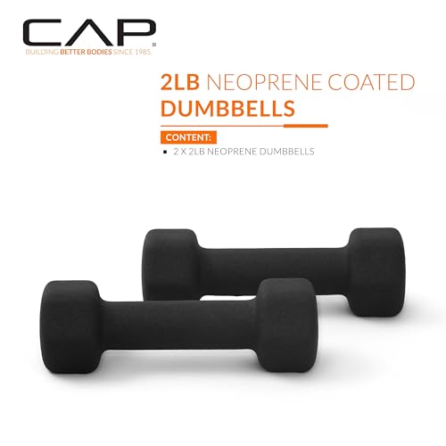 Image of CAP Barbell Neoprene Dumbbell Weights Pairs & Sets | Black