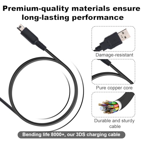 Image of Charger USB Cable for Nintendo, 47in Power Cord USB C Charging Cable Compatible with New 3DS (XL /LL), 3DS (XL /LL), New 2DS, DSI, and 2DS (Not for DS /DS Lite)