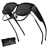YYTECH Polarisierte Überzieh Sonnenbrille Damen und Herren UV400 Schutz Überbrille für Brillenträger, Übergroße Sonnenbrille Überziehbrille für Fahren Angeln Golf