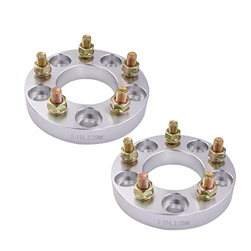 Roue élargis espaceurs 5x114.3 auto kit 2 cales de moyeu 73mm avec goujons filetés M12x1