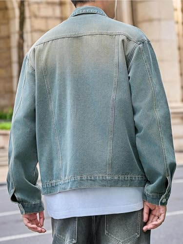Image of GRECIILOOKS Men'S Denim Jacket | Classic Regular Fit Jeans Jacket For Men | Stylish Branded Jackets For Men - Timeless Casual Wear
