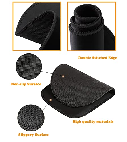 Mixer Mover Sliding Mats With Two Cord Organizers, 2 Pack Kitchen Appliance Slide Mats Compatible With Kitchenaid 6.5-8 Qt Bowl Lift, Mixer Parts Accessories (Black Edge) #TOP2