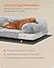 Feandrea FluffyHug Hundebett, Hundekissen Größe M, Hundematte für Miniaturhunde, kleine Hunde, Hundesofa Noppenschaumstoff, Bezug abnehmbar und waschbar, 76 x 58 x 16 cm, Ombré-Grau PGW231G01V1