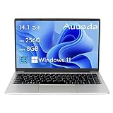 Auusda Laptop 8GB DDR4 256GB SSD Win 11Pro Celeron J4105 PC (Up to 2.8Ghz), 14.1 Inch Notebook with Mini HDMI, USB Ax2, Micro SD Card Slot, Camera, 3TB Storage Upgrades