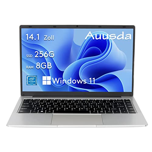 Günstiger Laptop Auusda mit 8GB DDR4, 256GB SSD und Windows 11 Pro