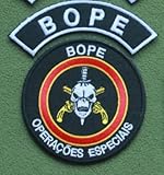 2pcs BOPE Militare Forze Brasiliane B.O.P.E Military Patch Fabric Embroidered Badges Patch Tactical Stickers for Clothes with Hook & Loop