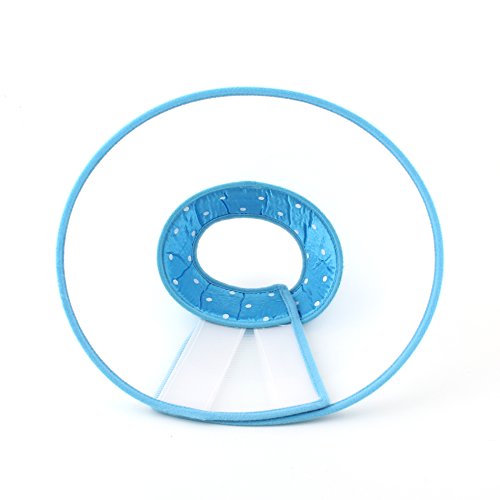 IDS Home Dog Cat Vet Elizabethan Collar Cone Wound Healing Brace Blue M Size