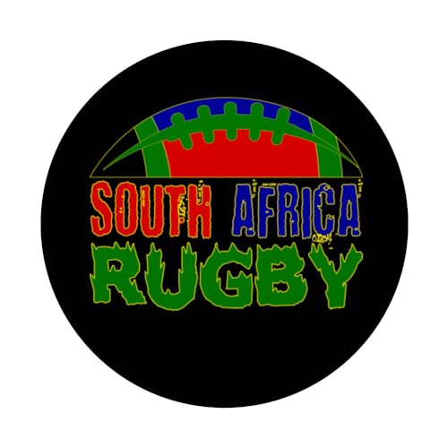 South Africa Rugby Jersey Kids Mens Fan South Africa Rugby PopSockets Swappable PopGrip, Black - Image 3