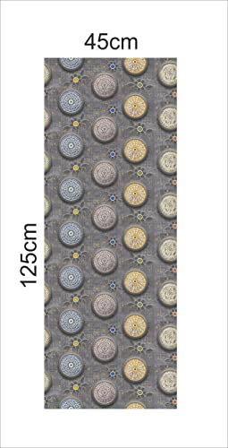 Image of CABANA HOMES Wall Stickers Botanical DIY Rangoli Wallpaper for Living Room (45 x 125 cm, 2 Rolls) (12 sq. ft) Decorative Self Adhesive Decals Home Decor Bedroom Drawing Room, Grey