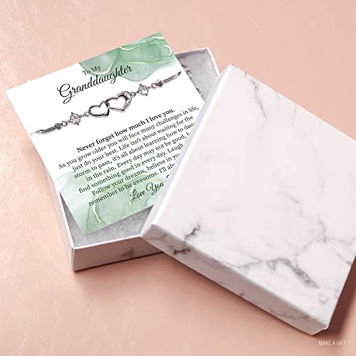 Grandma's Bracelet for Granddaughter - 'Never Forget My Love' - Perfect for Birthday, Graduation, Christmas2