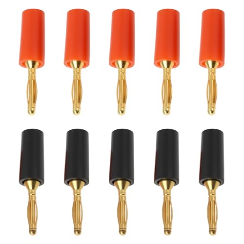 10 Piezas Banana Plug Mini 2mm Conector para Audio Negro Rojo miniatura 1