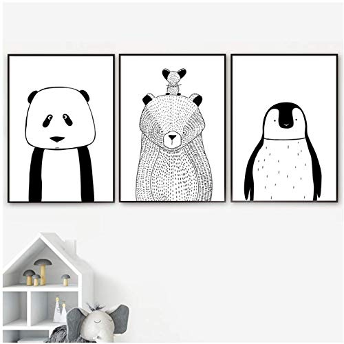 Image de pingouin pour grand mur vide : sublimez votre salon 50x70cm