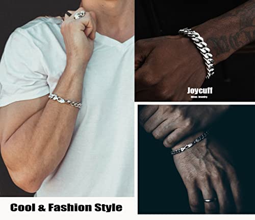 To My Husband Gifts Cuban Link Bracelets For Men Boys Trendy Christmas Birthday Gifts For Husband From Wife Hulseras Para Hombres Adjustable Stainless Steel Miami 8.5Inches 10Mm Cuban Chain Jewelry #TOP3